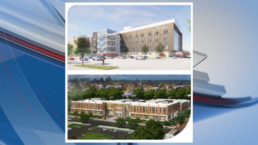 Illustration of Phoebe's future Trauma and Critical Care Tower and Living and Learning...