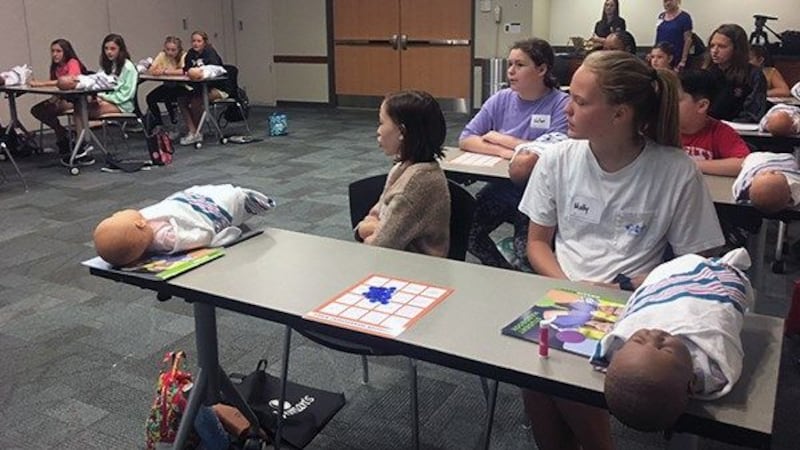 Teens and pre-teens are getting the chance to attend the Safe Sitter class at Woman's Hospital...