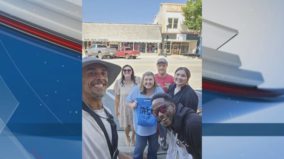 Jack Huffman takes a selfie in Tifton with Tifton's Best Running.