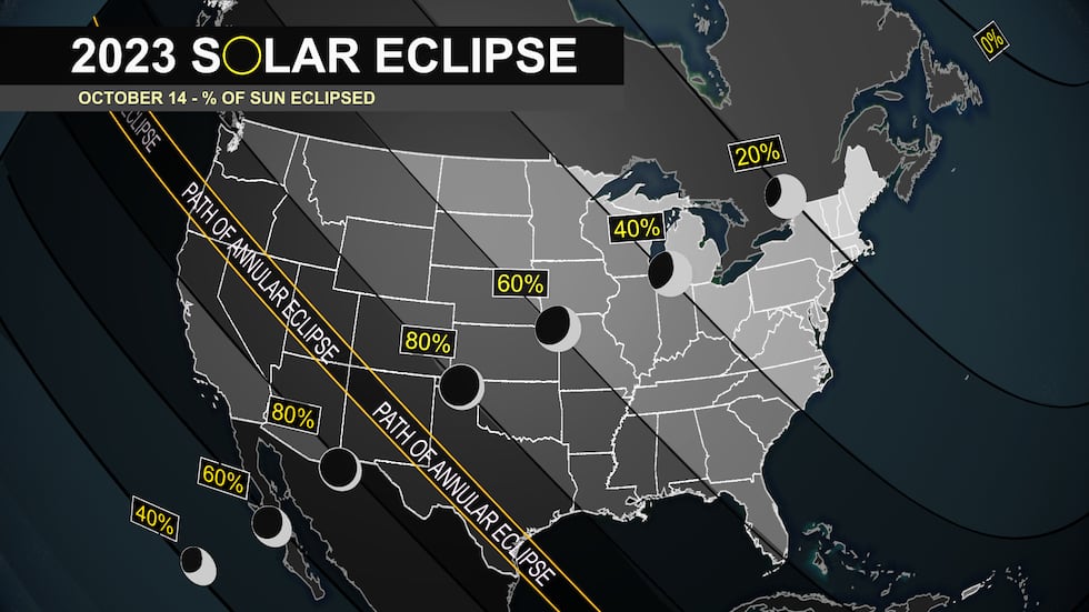 Solar Eclipse Map across the USA