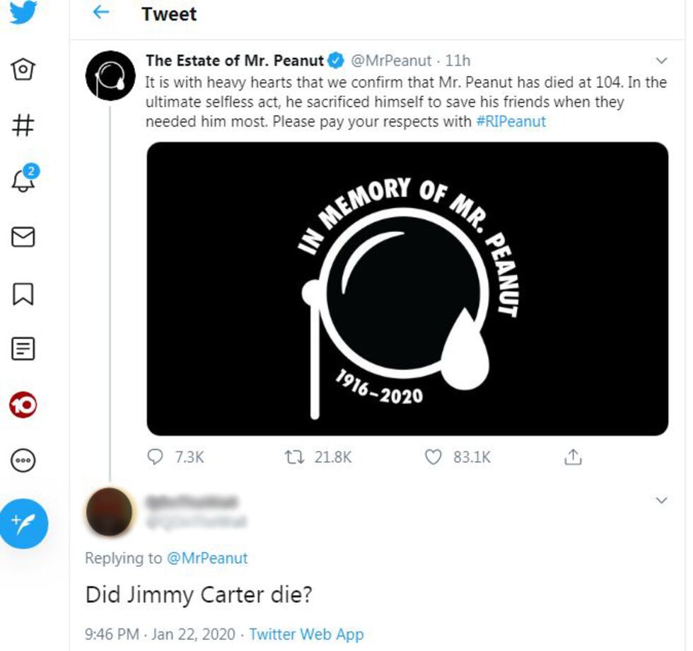 Social media post sparks rumors that President Jimmy Carter died; he’s