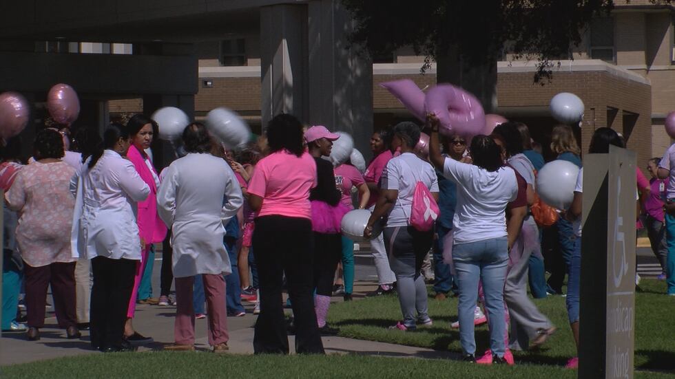 Employees and supporters at the walk.
