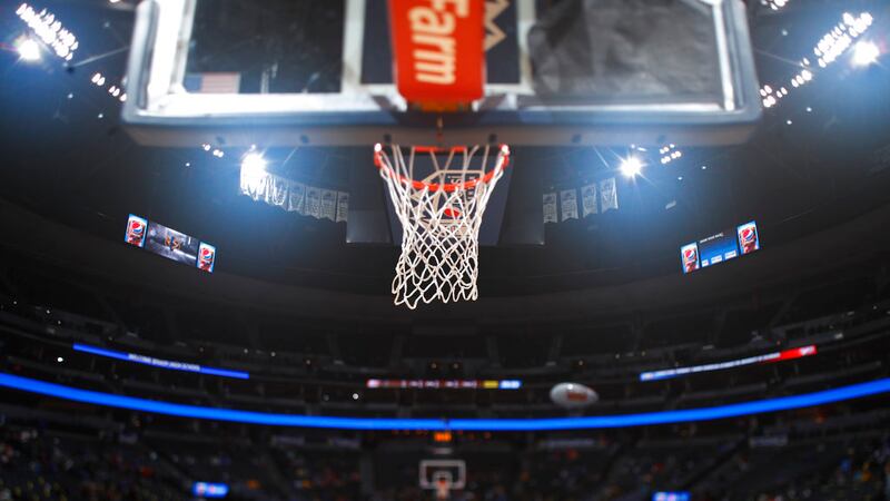 Net in Pepsi Center in the first half of an NBA basketball game Thursday, Feb. 1, 2018. (AP...