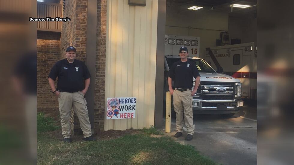 Volunteers with the Albany Chain Gang and South Georgia Disasters placed signs at Phoebe...