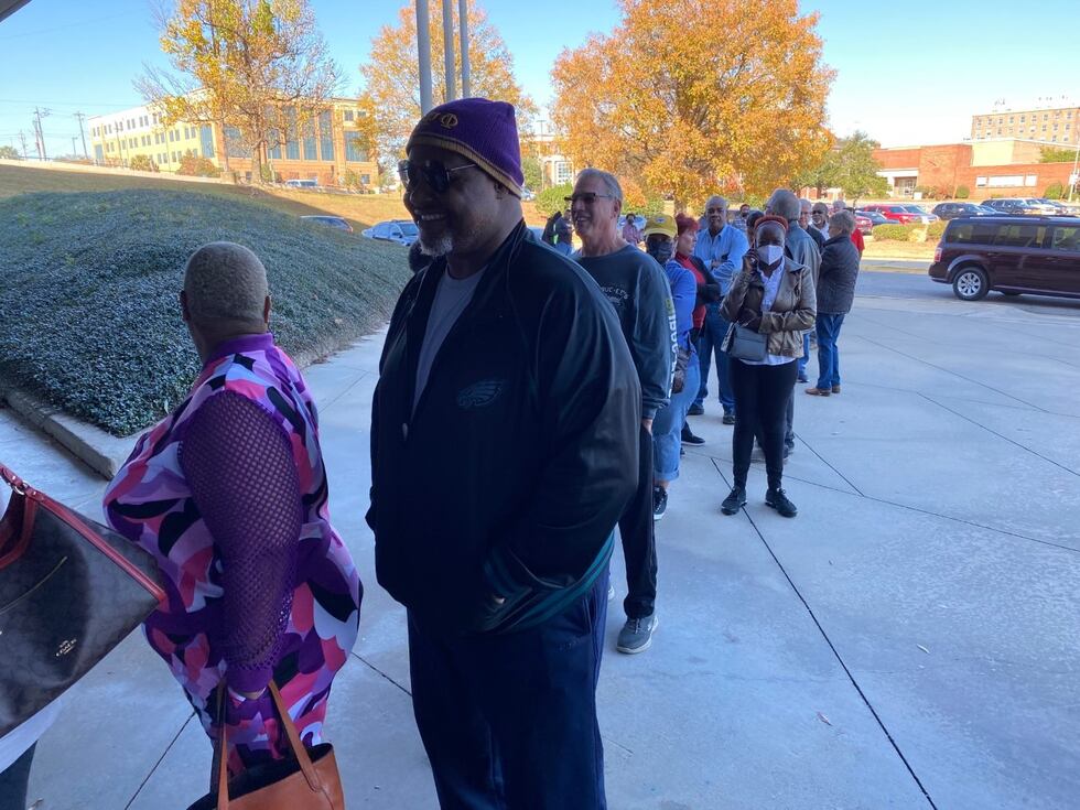 Albany voters waiting in line to cast their ballots ahead of the Georgia Senate runoff election