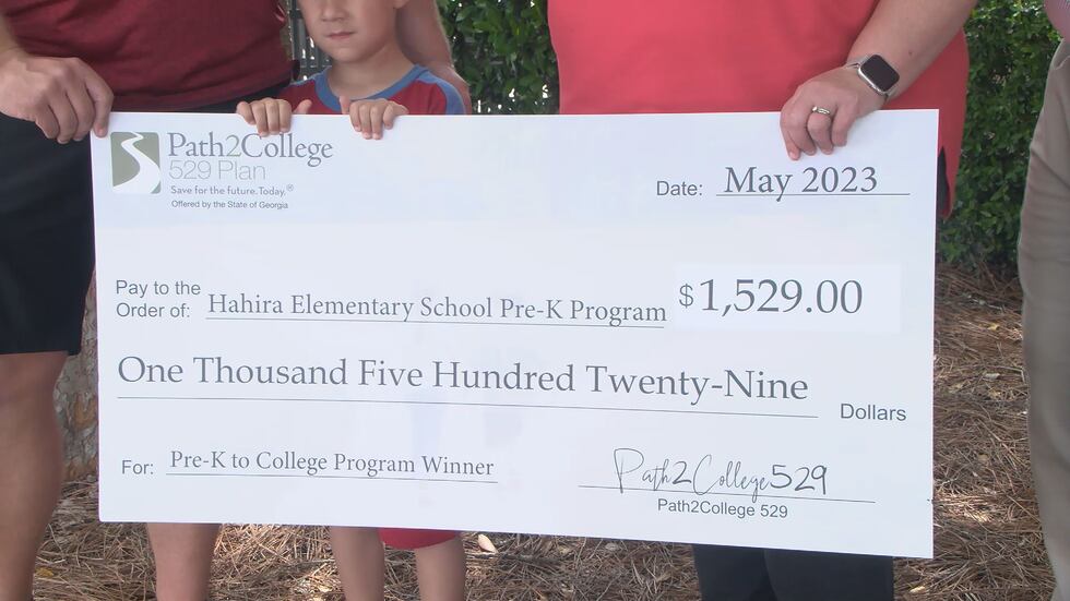 Oliver and Hahira's PreK Program received $1,529 each.