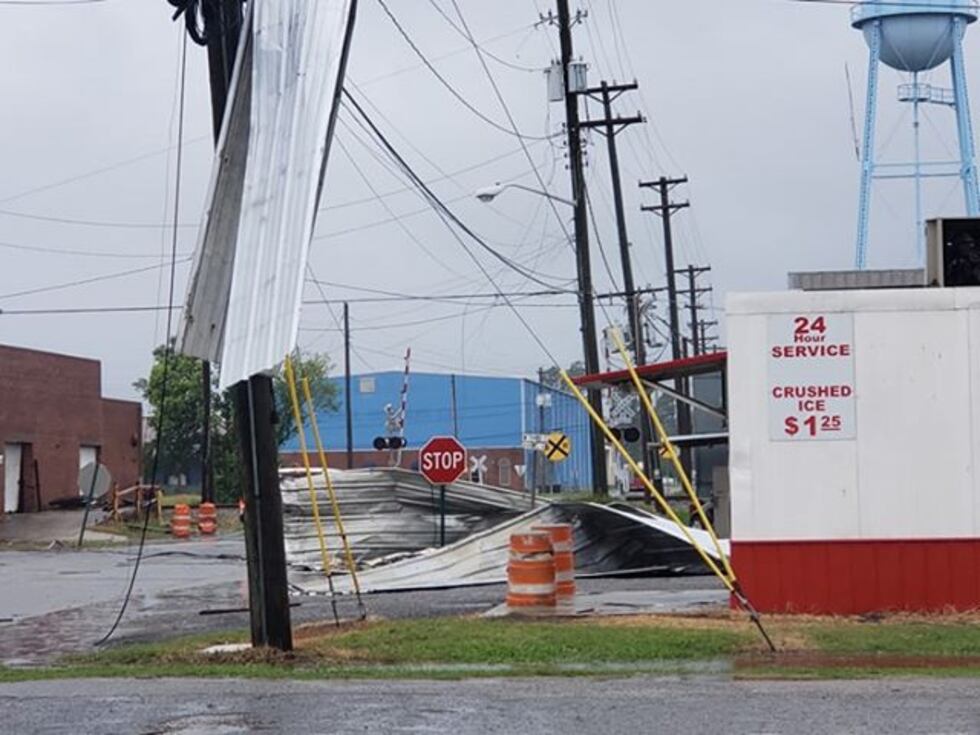 Damage in Adel from April 23 severe weather.