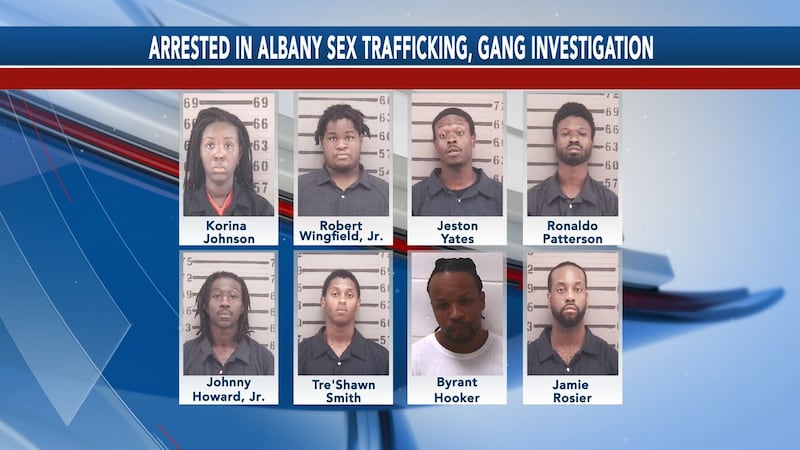Eight people that were arrested in an Albany sex trafficking and gang investigation were...
