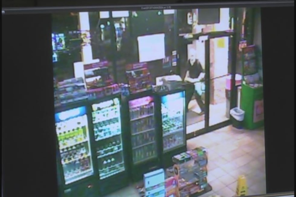 Surveillance image of suspect outside the Rich Oil Gas Station on July 14th right before the...