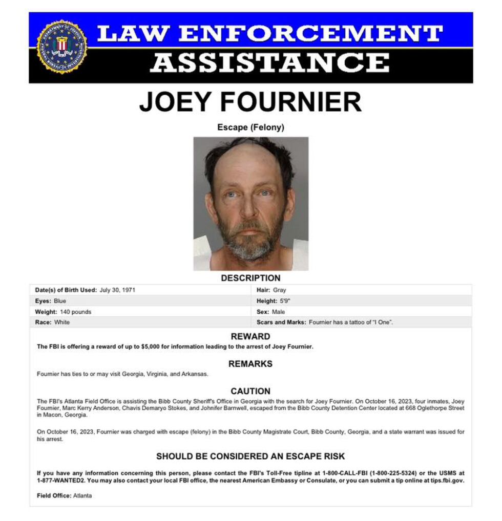 Joey Fournier FBI poster